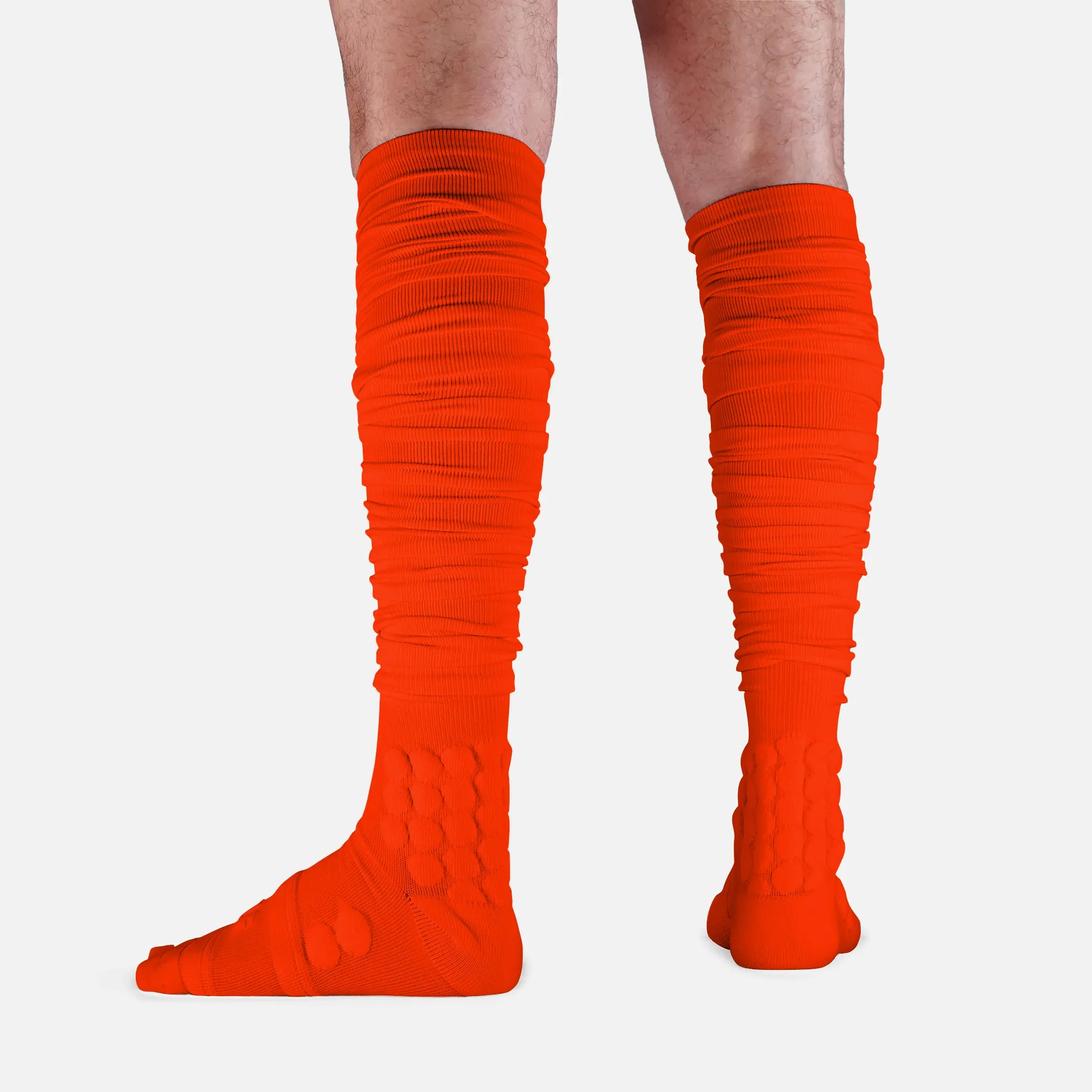 Hue Orange Football Padded Long Socks