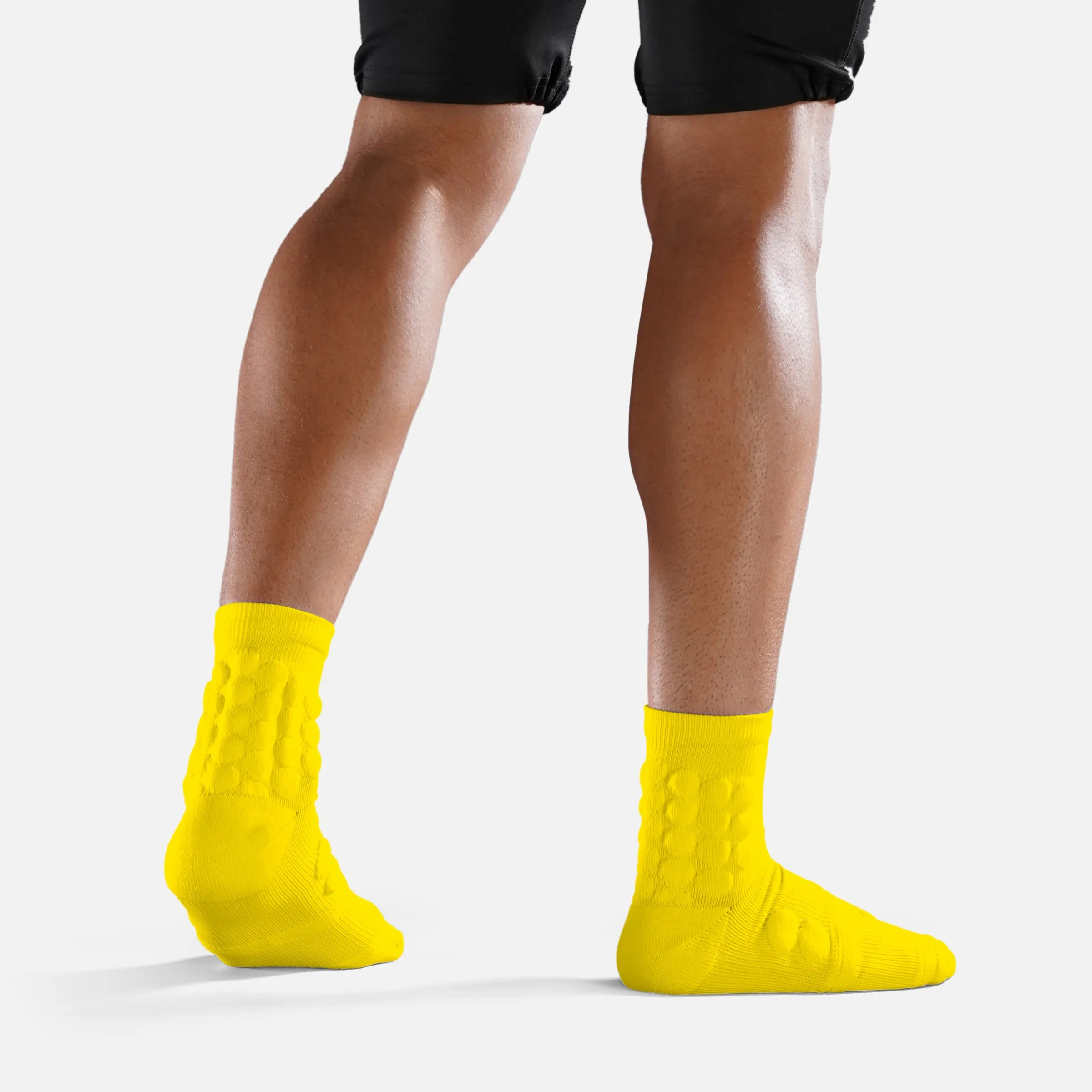 Hue Yellow Football Padded Short Socks