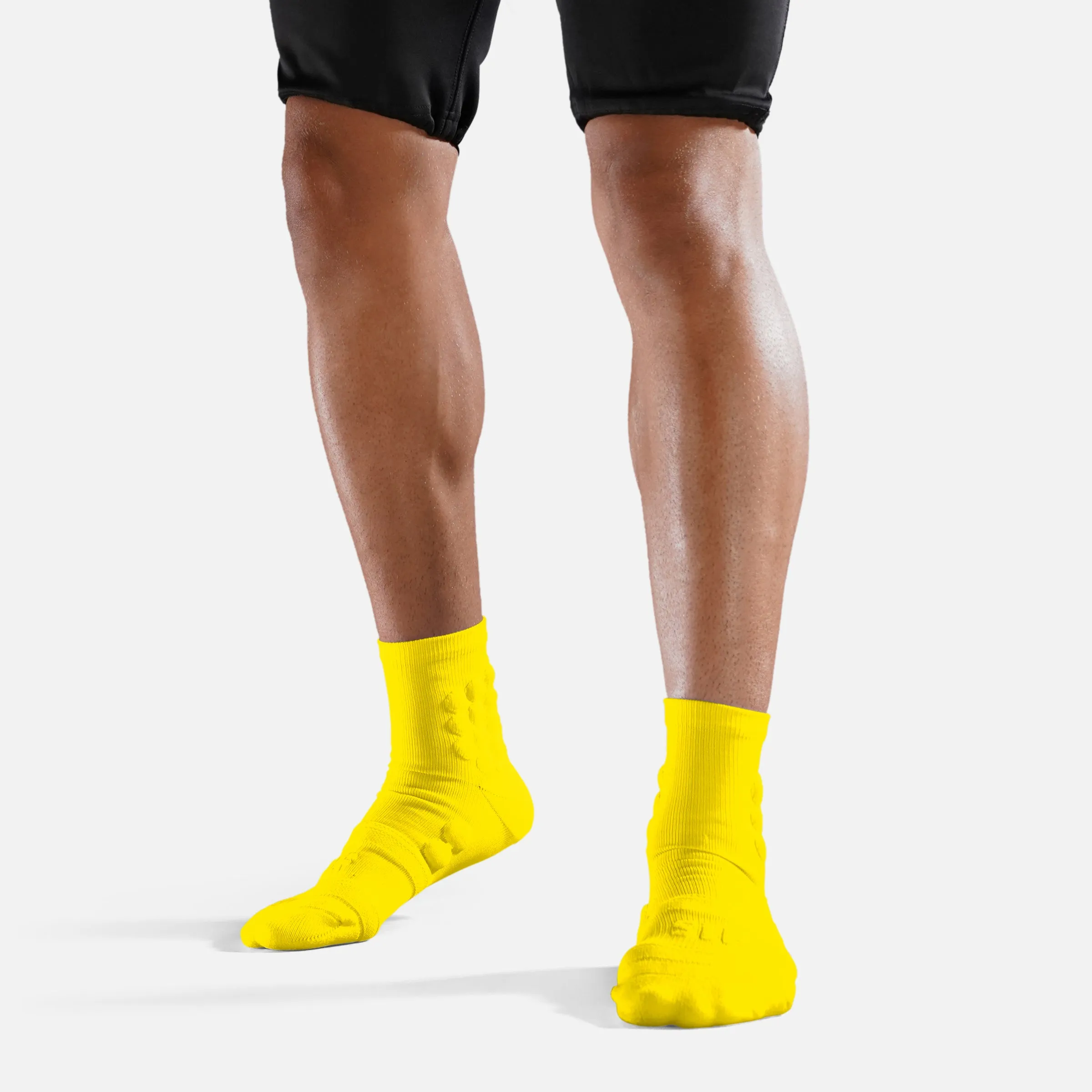 Hue Yellow Football Padded Short Socks