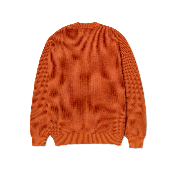 Huf Coolidge Waffle Cardigan - Rust