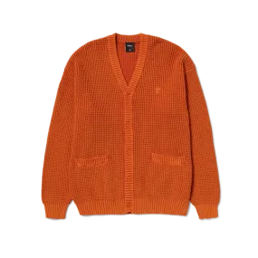 Huf Coolidge Waffle Cardigan - Rust