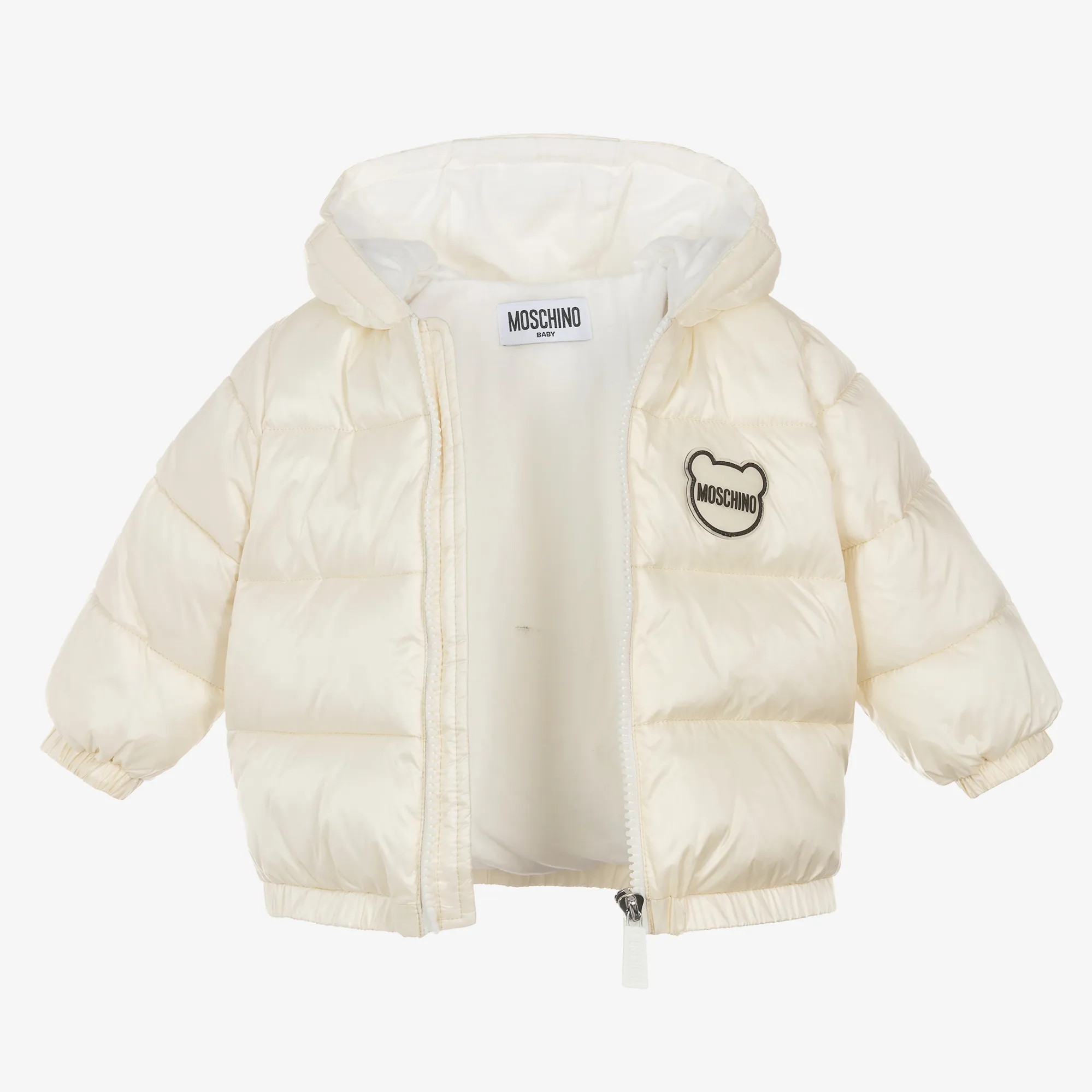 Ivory Hooded Puffer Jacket