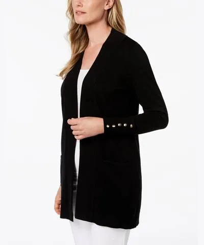 JM Collection Women's Open-Front Cardigan