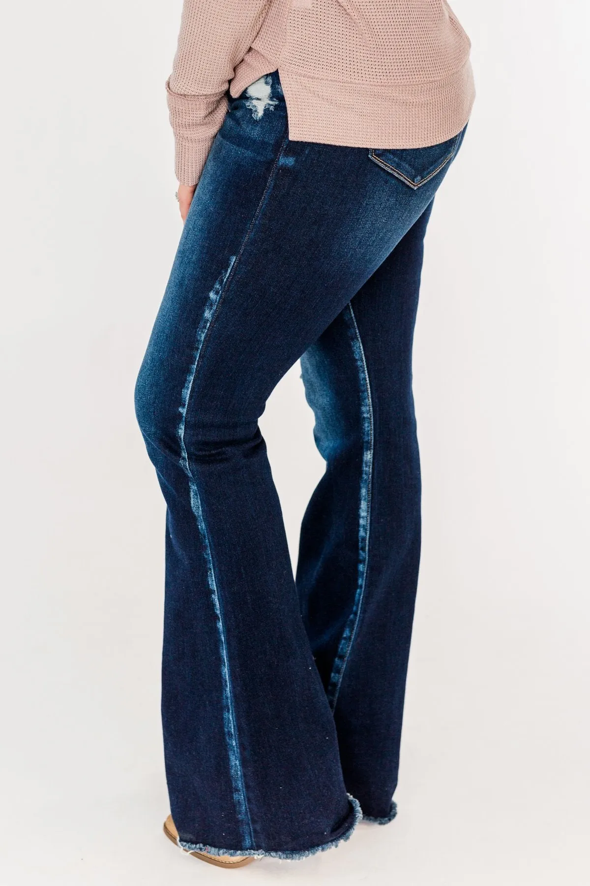 KanCan High Rise Flare Bottom Jeans- Talia Wash