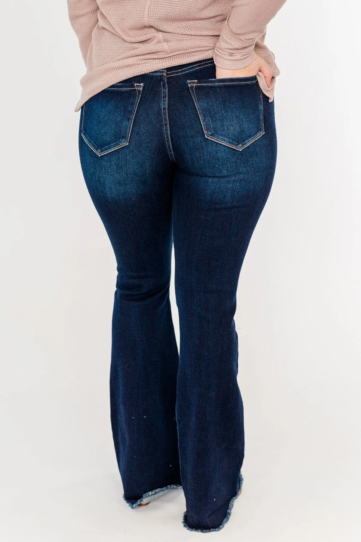 KanCan High Rise Flare Bottom Jeans- Talia Wash