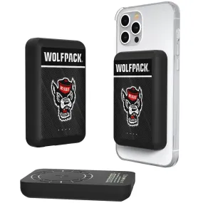 Keyscaper NC State Wolfpack Black 5000mAh Wireless Magnetic Power Bank