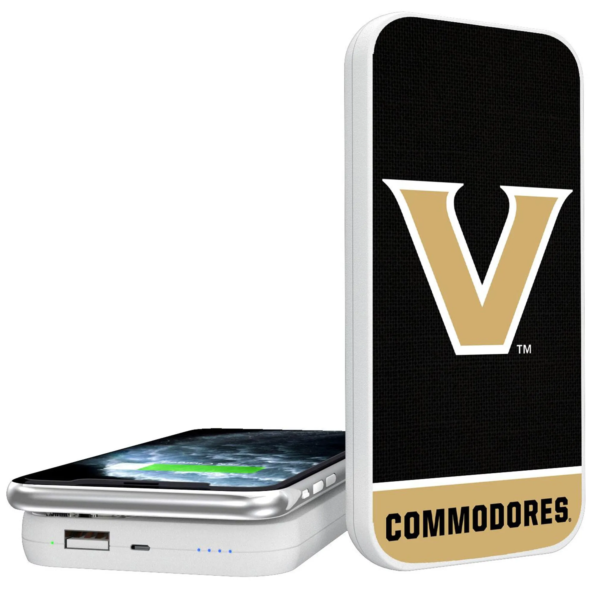 Keyscaper Vanderbilt Commodores White 5000mAh Wireless Power Bank