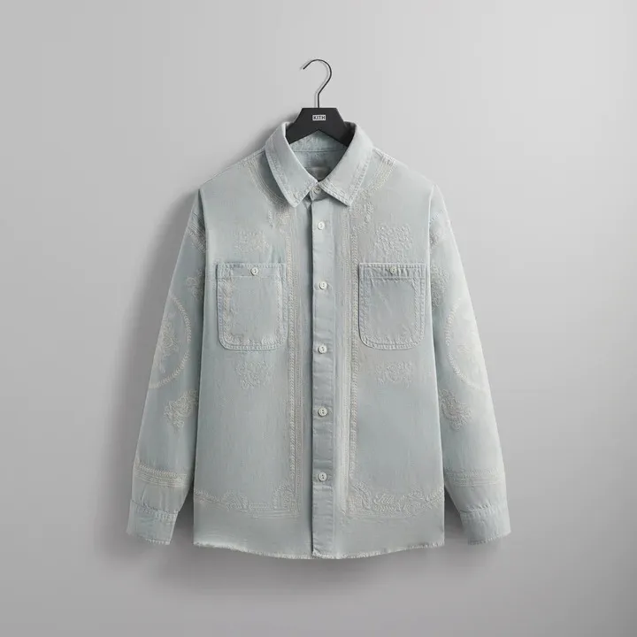 KITH NYC  |Button-down Denim Blended Fabrics Street Style Long Sleeves