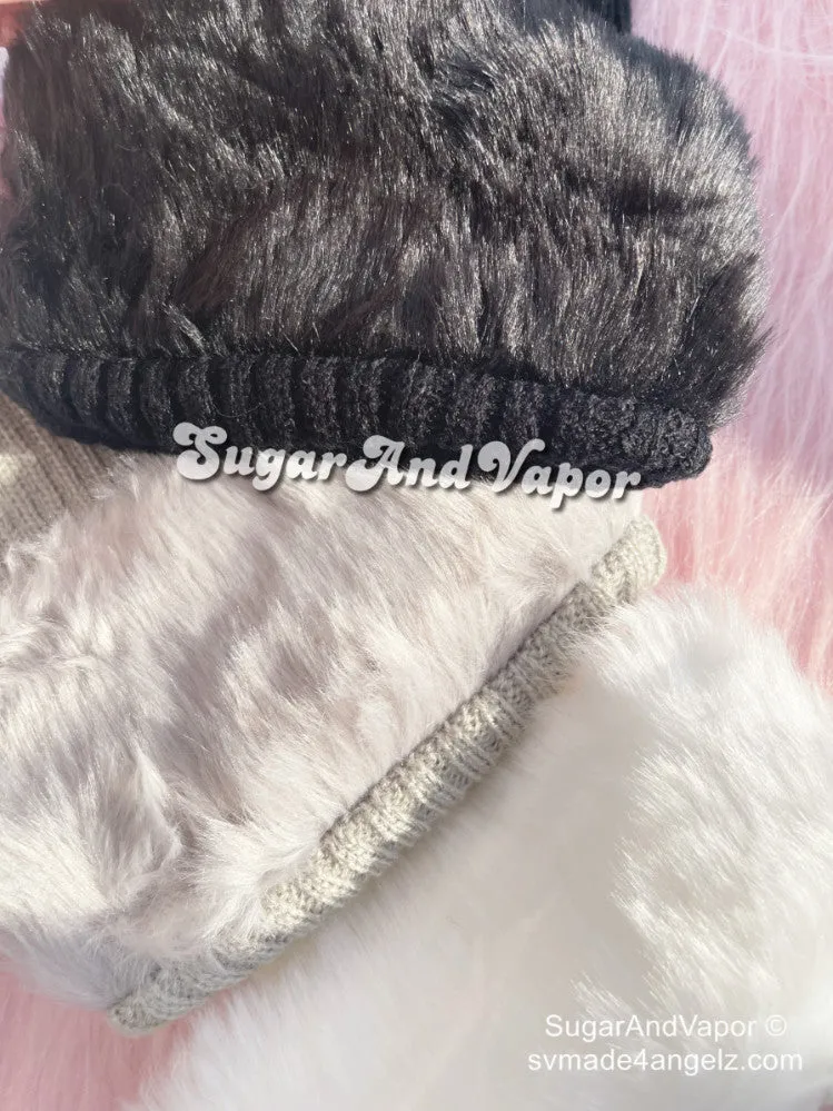 Lucia Snow Furry Mini Leg Warmers