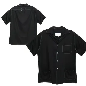 Maison Margiela  |Button-down Blended Fabrics Street Style Short Sleeves Logo