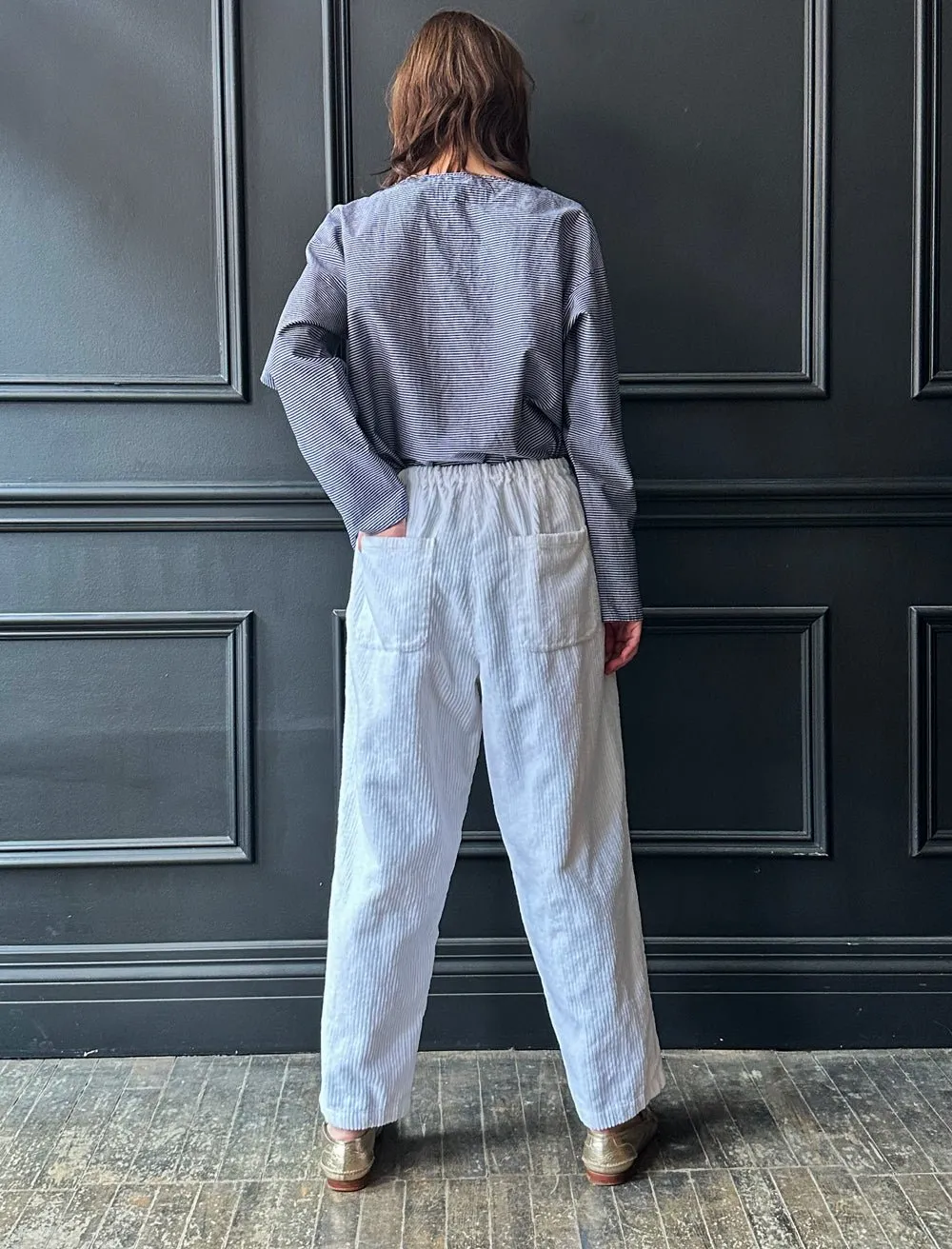 MANUELLE GUIBAL - Corduroy Worker Pant in Moonlight