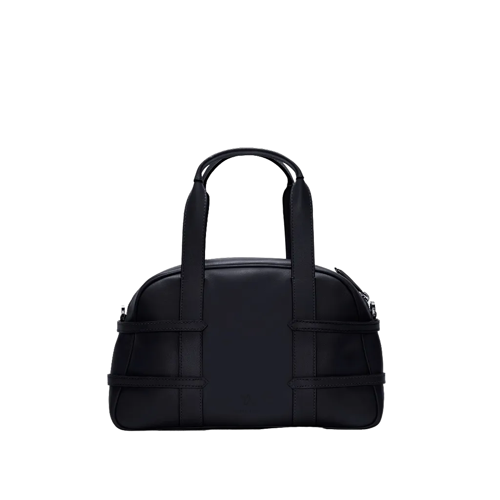 Medium Francesca braided black satchel