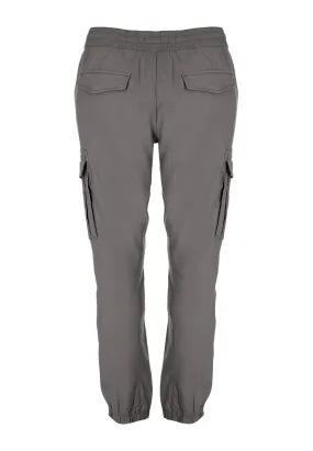 Mens Mid Grey Cargo Cuff Trousers 