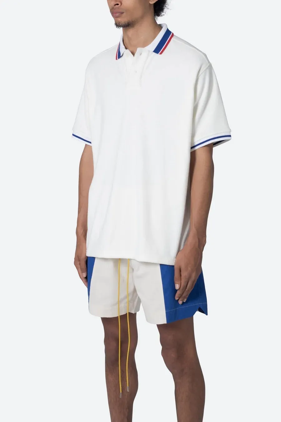 MNML  |Pullovers Button-down Street Style Plain Short Sleeves