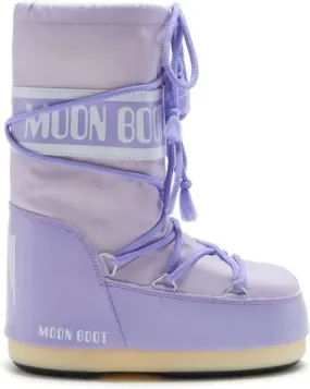 Moon Boot Kids Icon logo-tape snow boots Purple