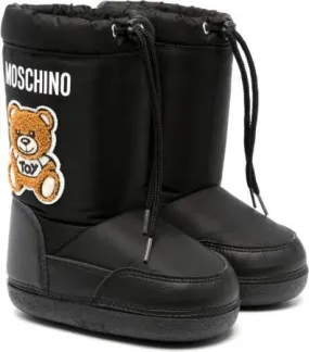 Moschino Kids Teddy Bear-patch snow boots Black