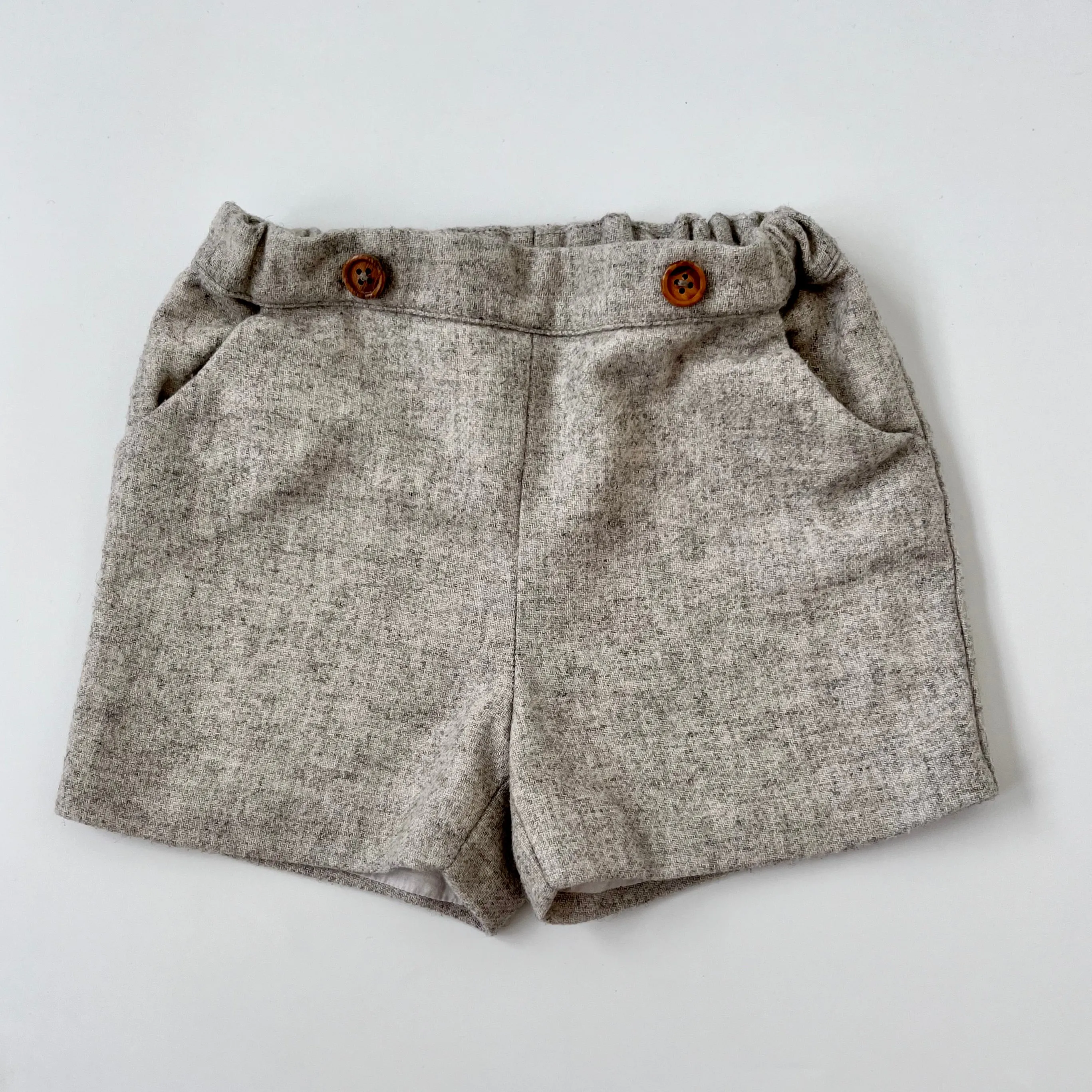 Nanos Grey Wool Shorts: 30 Months