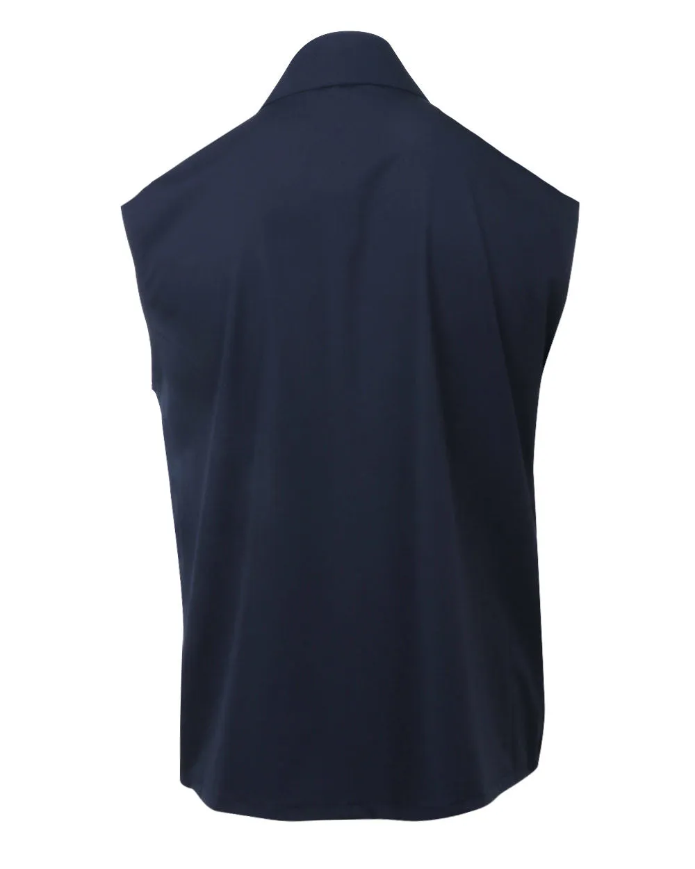 Navy Jersey Zip Front Vest