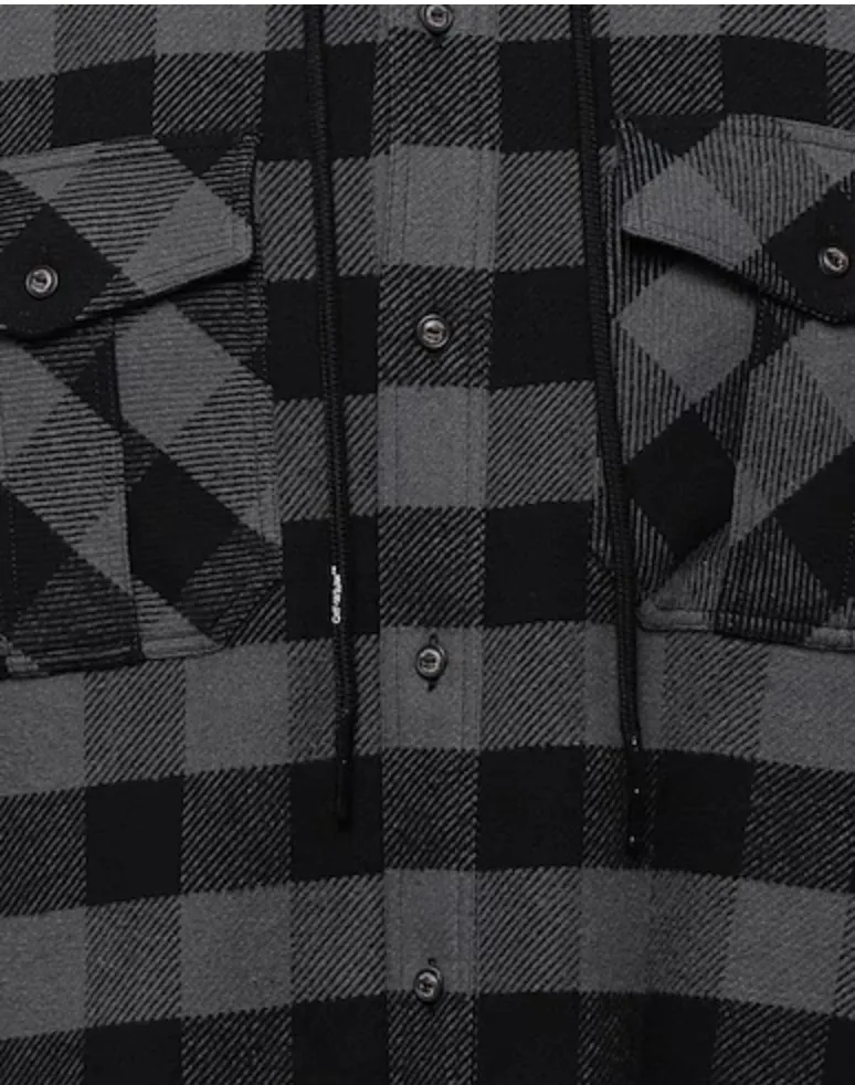 Off-White  |Button-down Other Plaid Patterns Unisex Street Style Cotton