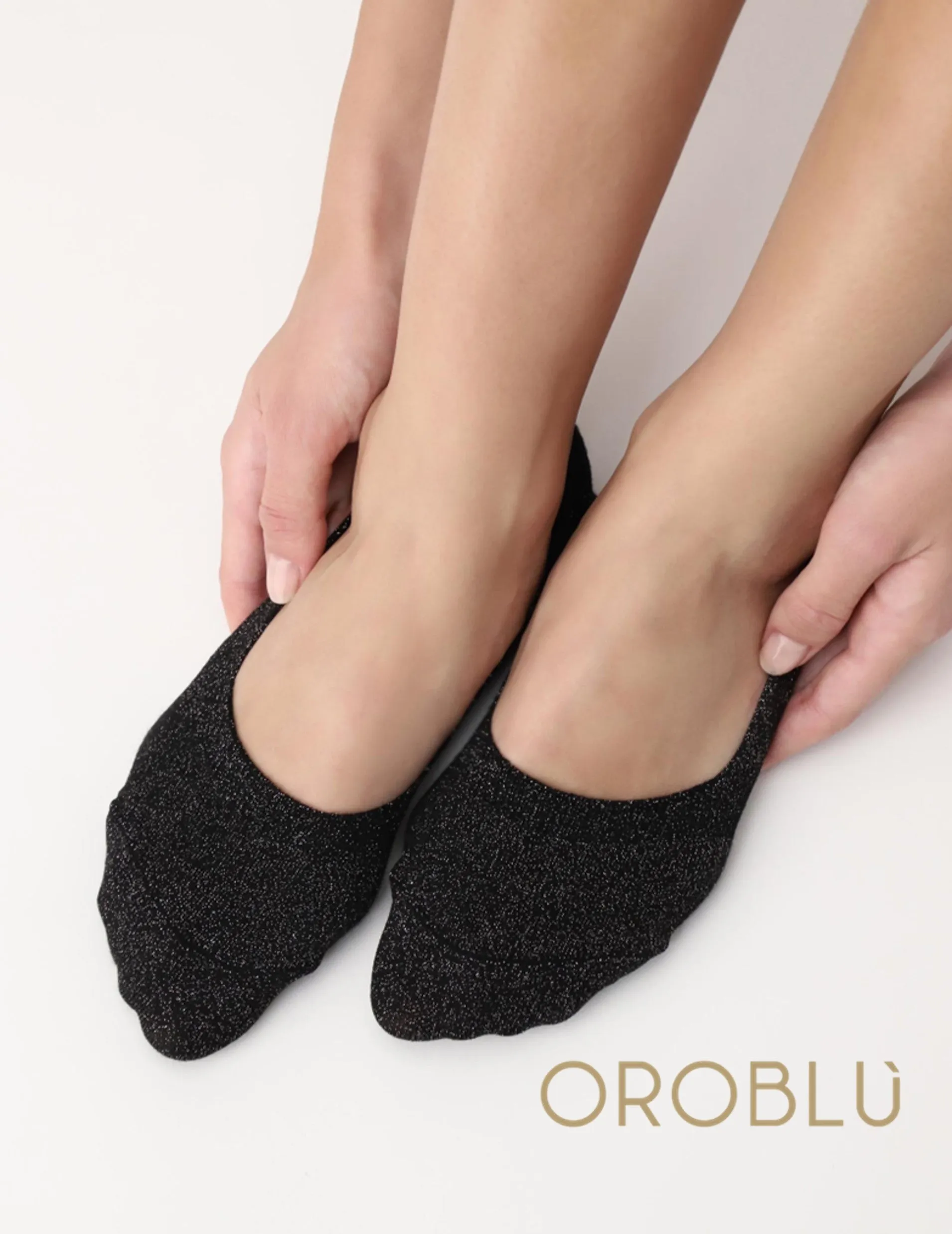 Oroblu Glowing No Show Socks Black