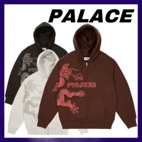 Palace Skateboards  |Street Style Long Sleeves Plain Logo Skater Style Hoodies