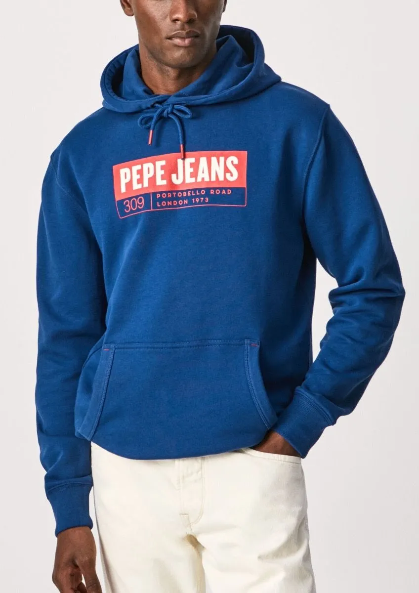 Pepe Jeans Douglas Logo Hooded Sweatshirts Midnight