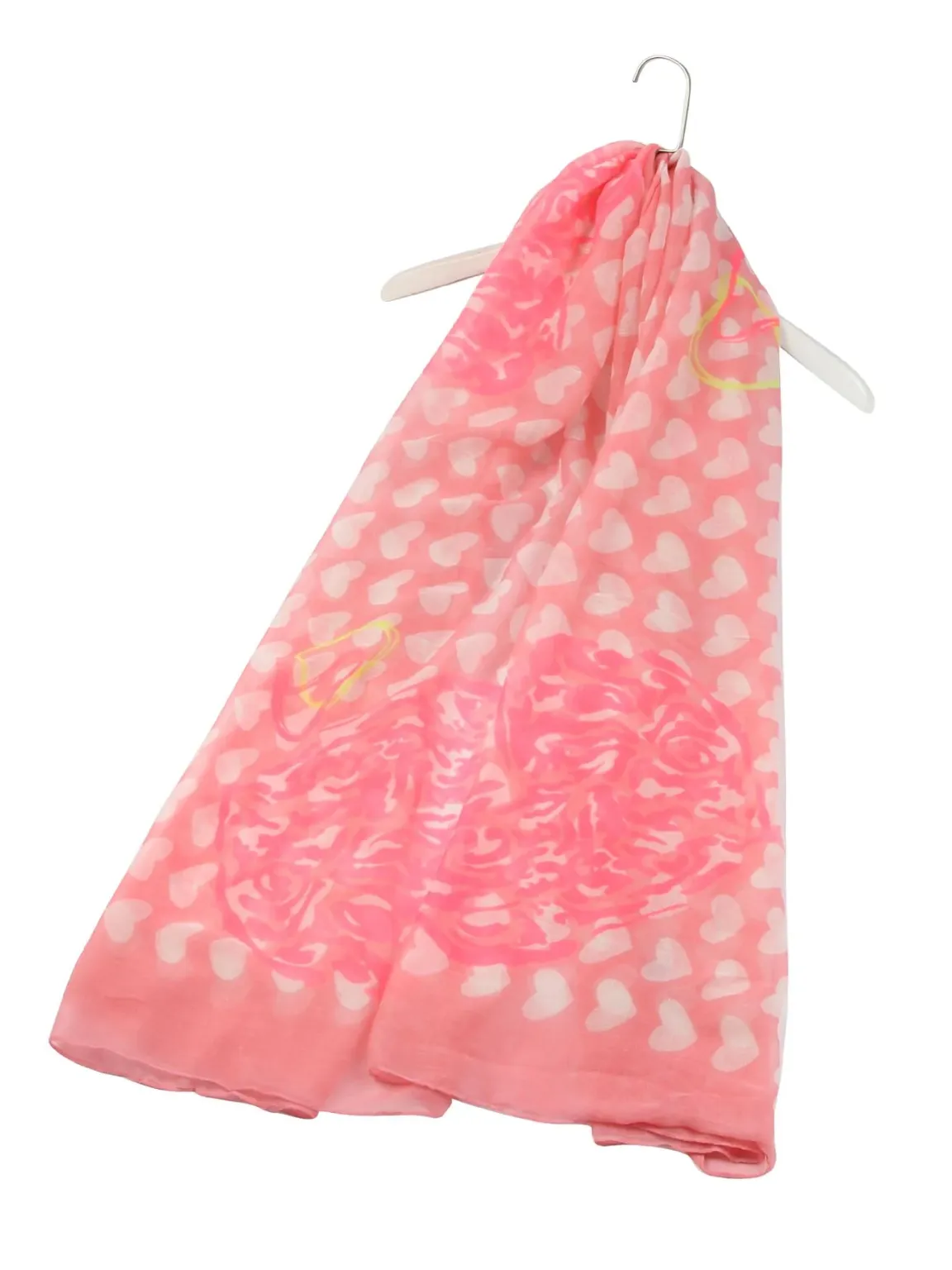 Pink Heart to Heart Scarf