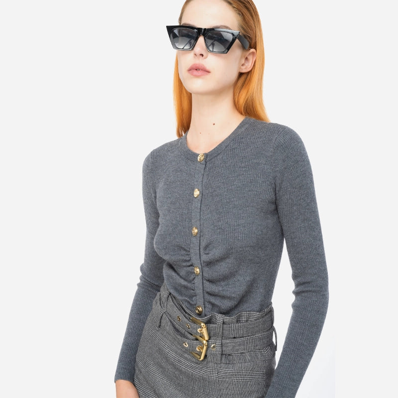 Pinko Cardigan Avelignese A Costine Dark Grey