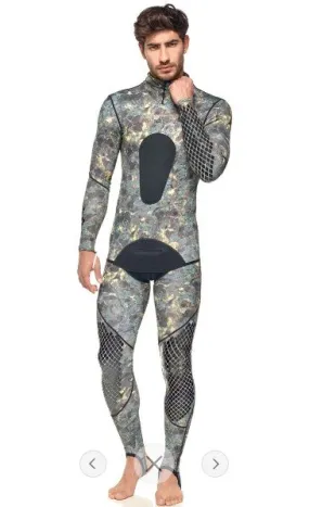 Pirana Two Piece Camo Hooded Wetsuit