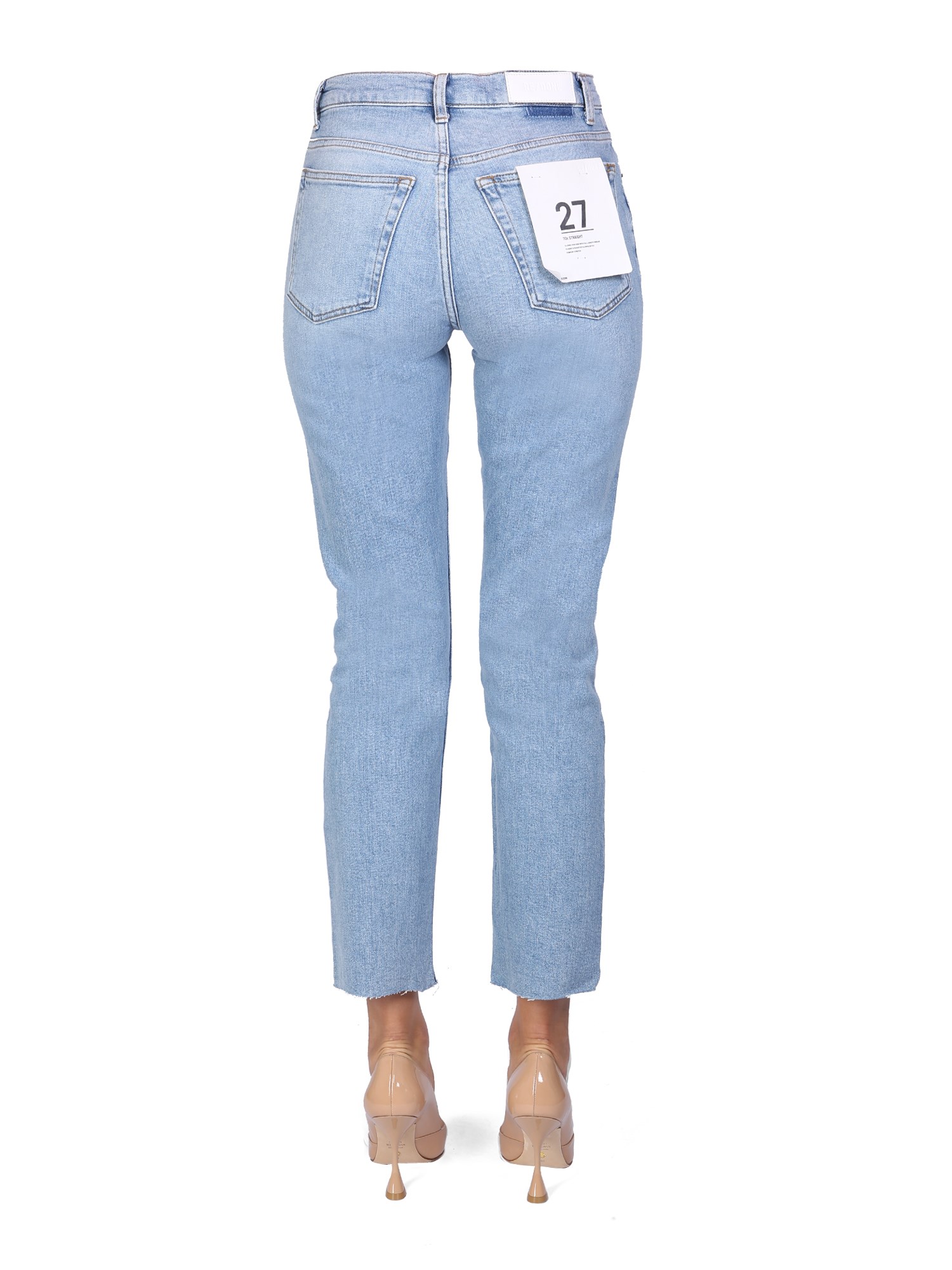 RE/DONE    70'S STRAIGHT COTTON DENIM JEANS