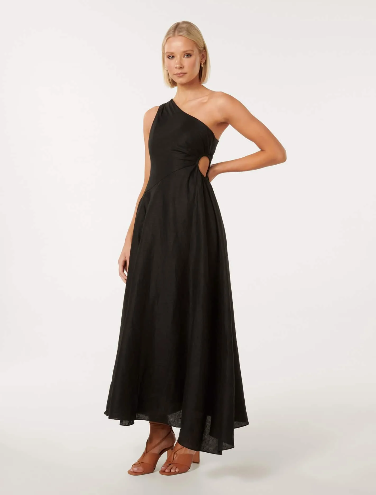 Rhianna One Shoulder Midi Dress