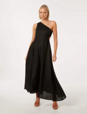 Rhianna One Shoulder Midi Dress