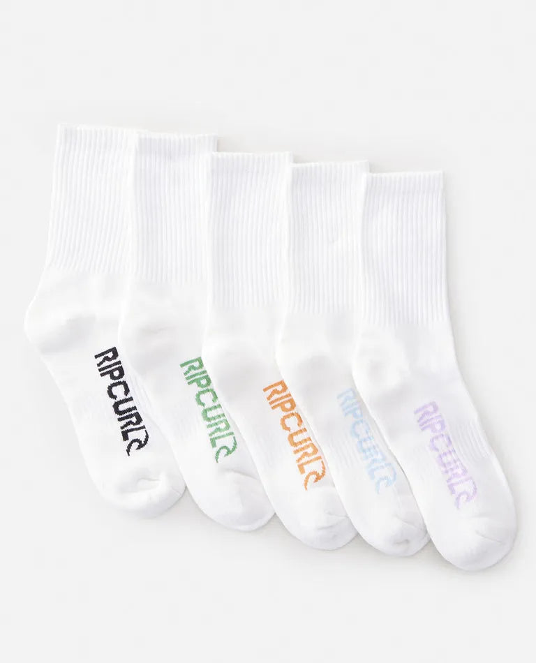 Ripcurl School Crew Sock- 5 pack Boys