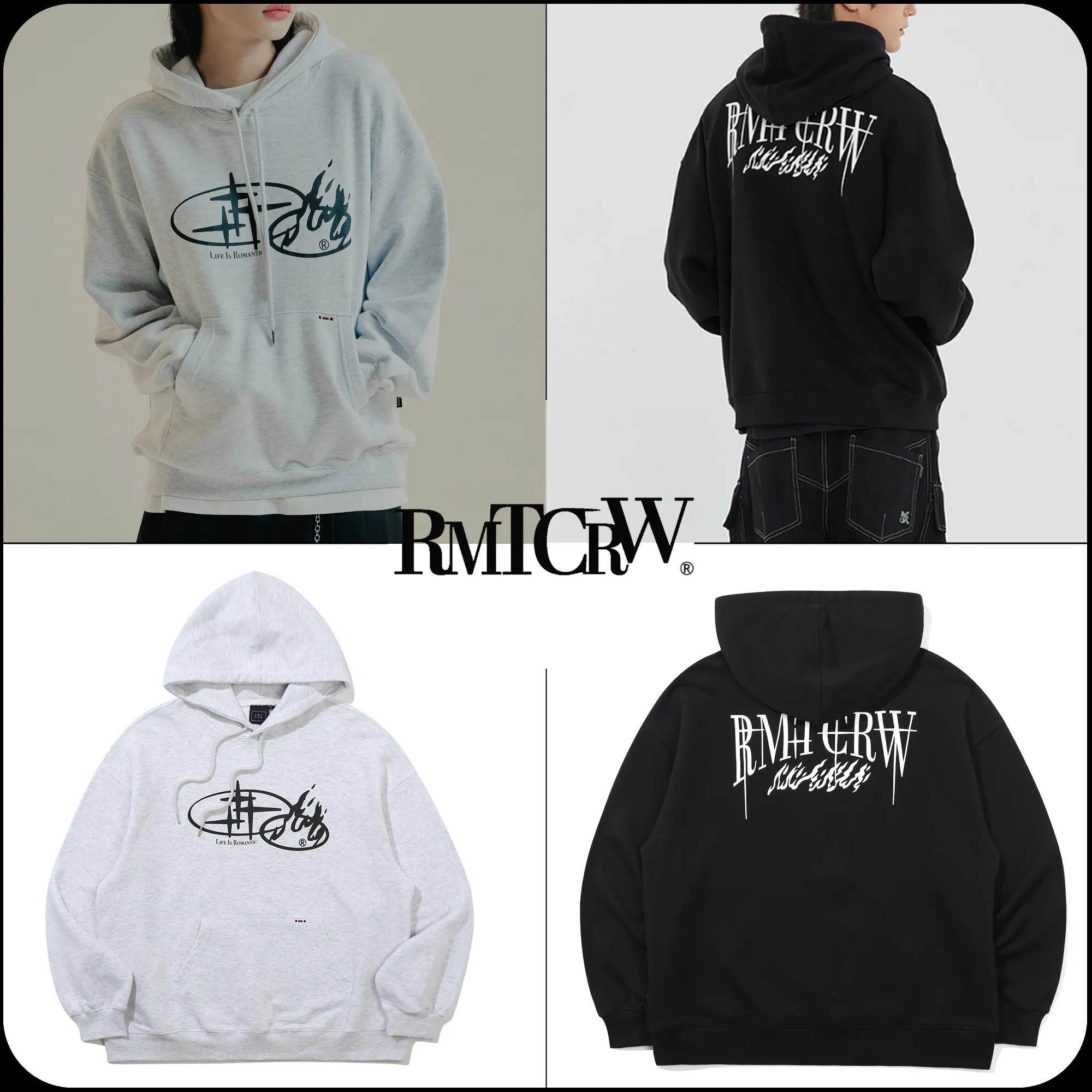 ROMANTIC CROWN  |[ROMANTIC CROWN]★ORIGINAL MIXED LOGO HOODIE