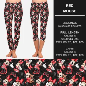 RTS - Red Mouse Leggings w/ Pockets