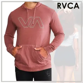 RVCA  |Unisex Street Style Long Sleeves Plain Oversized Logo