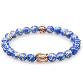 Sailendra Sodalite Rose Gold Buddha Bracelet