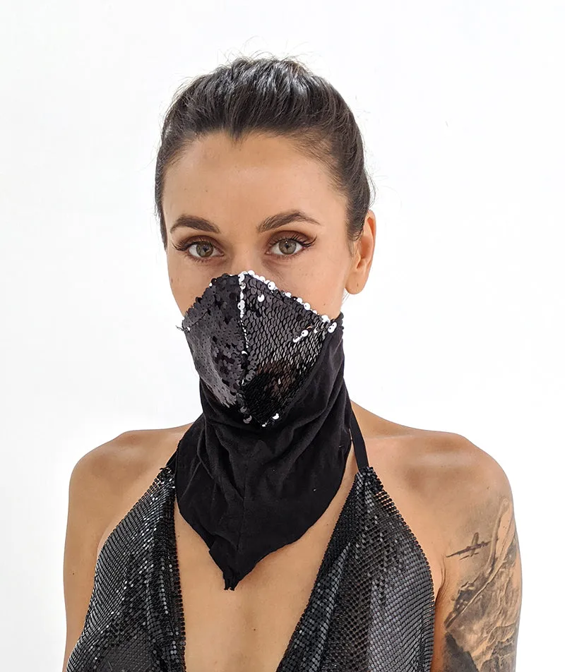 Sequin Scarf Mask