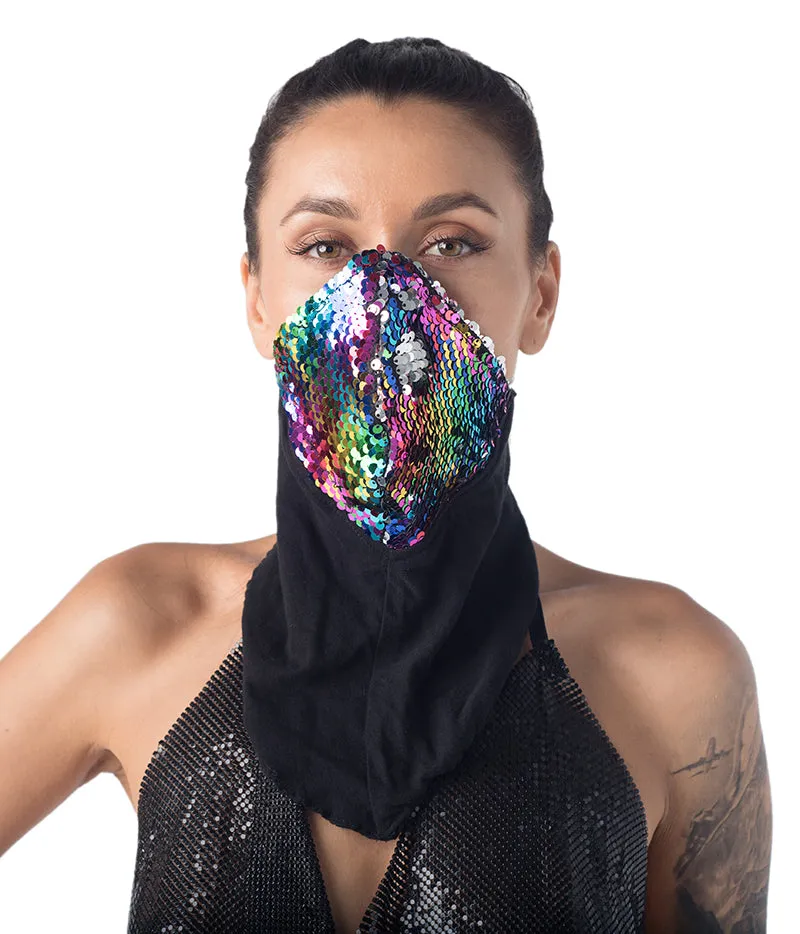 Sequin Scarf Mask