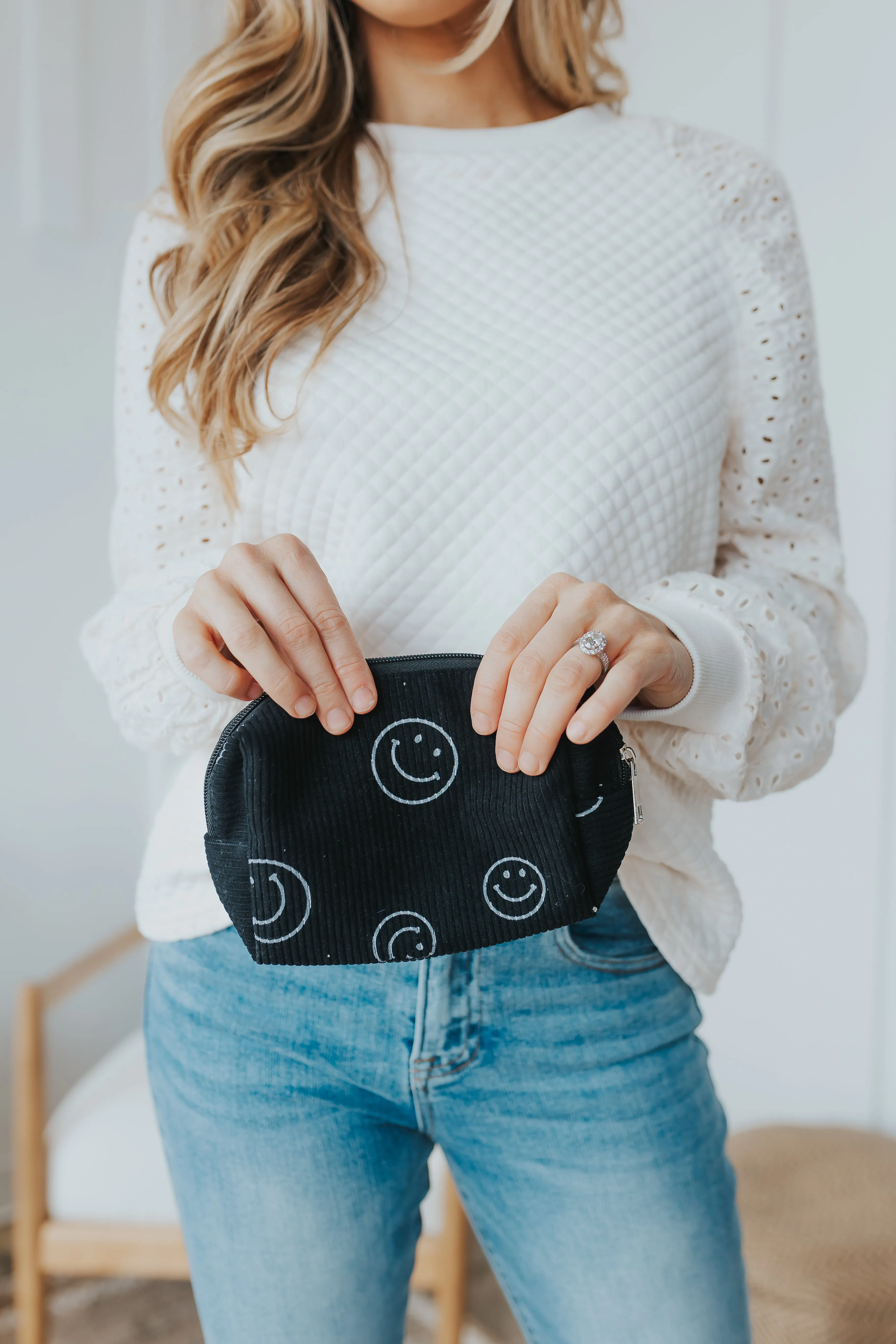 Smiley Face Makeup Pouch