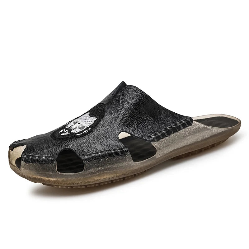 Soft Leather Sandals Men's Summer Shoes