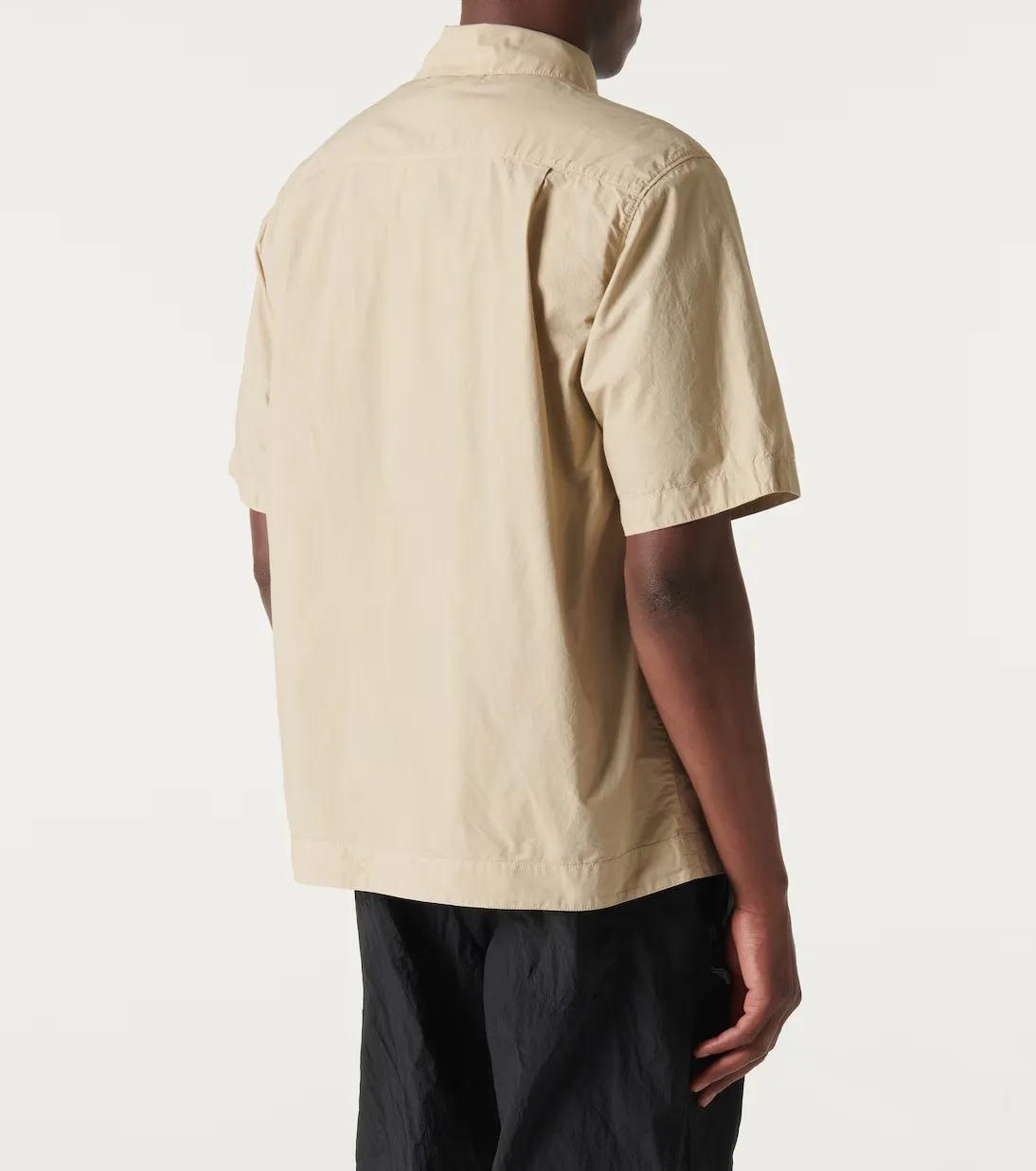 STONE ISLAND  |Button-down Street Style Plain Cotton Short Sleeves Logo