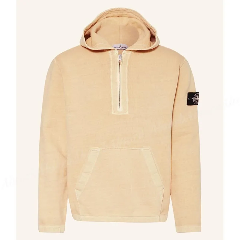 STONE ISLAND  |Street Style Long Sleeves Plain Cotton Logo Hoodies