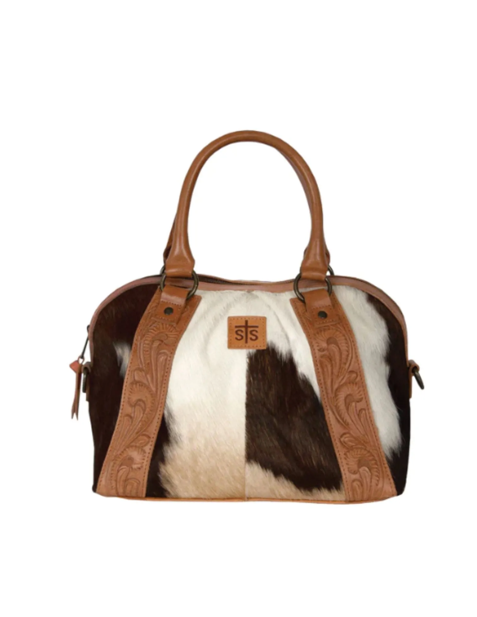 Sts Ranchwear Womens Yippe Kiyay Sansa Satchel Cowhide Purse