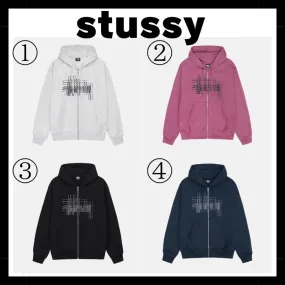 STUSSY  |Unisex Street Style Long Sleeves Plain Logo Skater Style