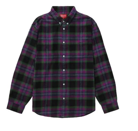 Supreme  |Button-down Unisex Street Style Long Sleeves Cotton