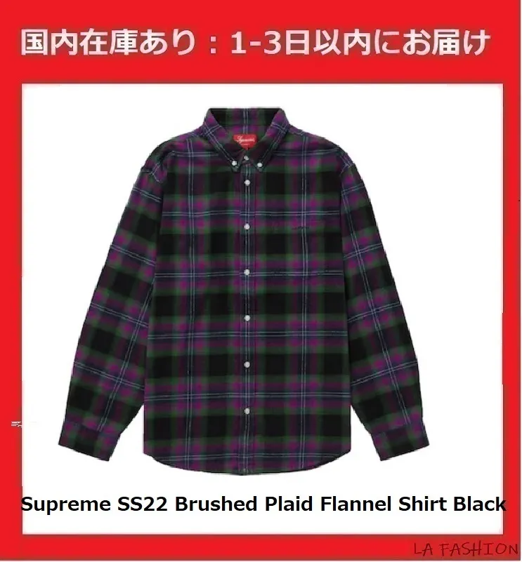 Supreme  |Button-down Unisex Street Style Long Sleeves Cotton