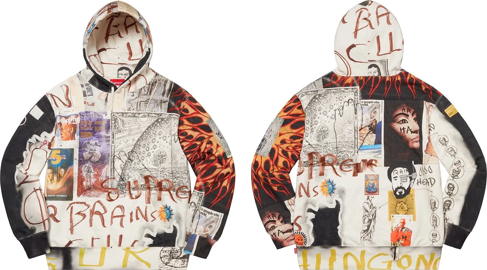 Supreme  |Unisex Street Style Skater Style Graphic Prints Hoodies