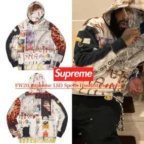 Supreme  |Unisex Street Style Skater Style Graphic Prints Hoodies