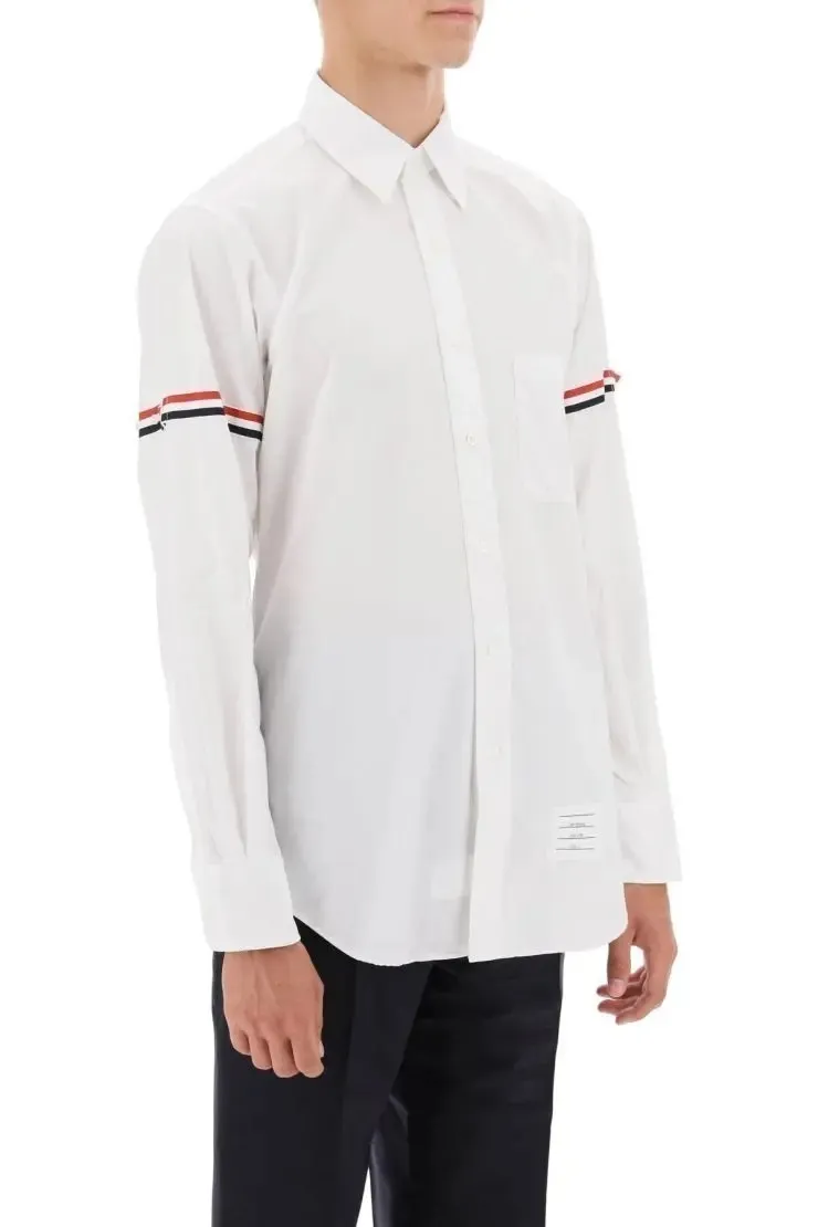 THOM BROWNE  |Button-down Unisex Street Style Long Sleeves Plain Cotton